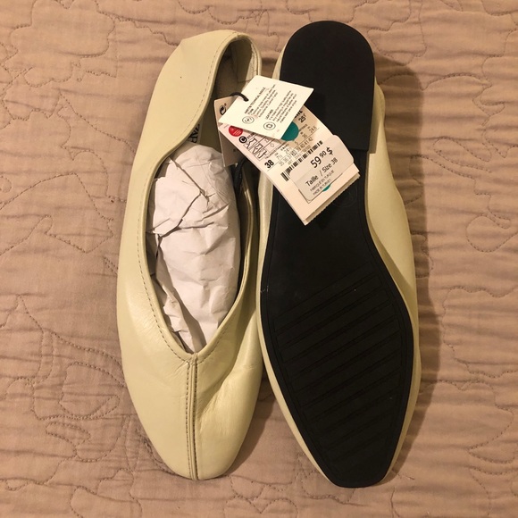 Airfit Butter Soft Cream Color Leather Ballet Flats EU 38 - Picture 4 of 12